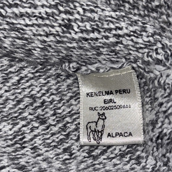 Alpaca‎ Fringe Gray Sweater Hoodie Black Llama Print Peru Soft Cute SzXS/S - Picture 8 of 8